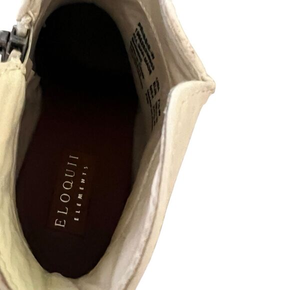NIB Eloquii Elements Ivory Almond Toe Booties Sz 7.5 W Block Heel - Picture 15 of 16